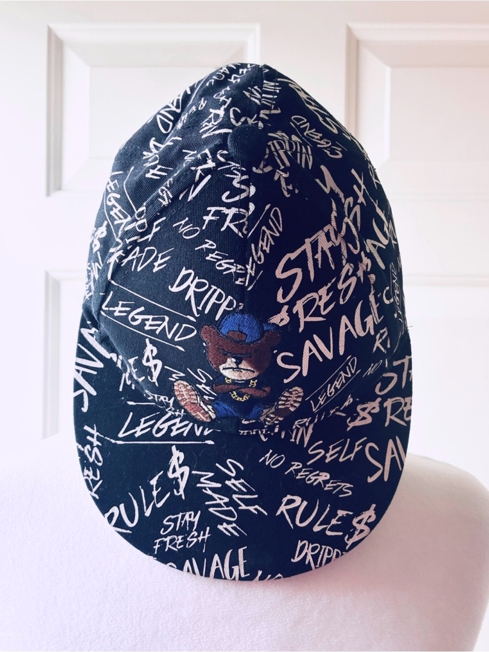 Fresh Supply Co. Graffiti Bear Snapback Adjustable Hat Black Size OS